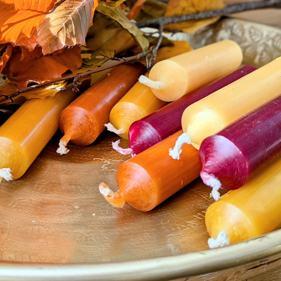 10 Mixed Short Dinner Candles | Rich Golden Autumn - Thedanes.co.uk - Creative & Sustainable Living The Scandinavian Way