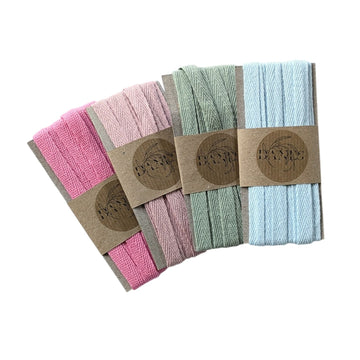 Cotton Herringbone Ribbon 10mm x 3Mtr | 4 Colours - Thedanes.co.uk - Creative & Sustainable Living The Scandinavian Way
