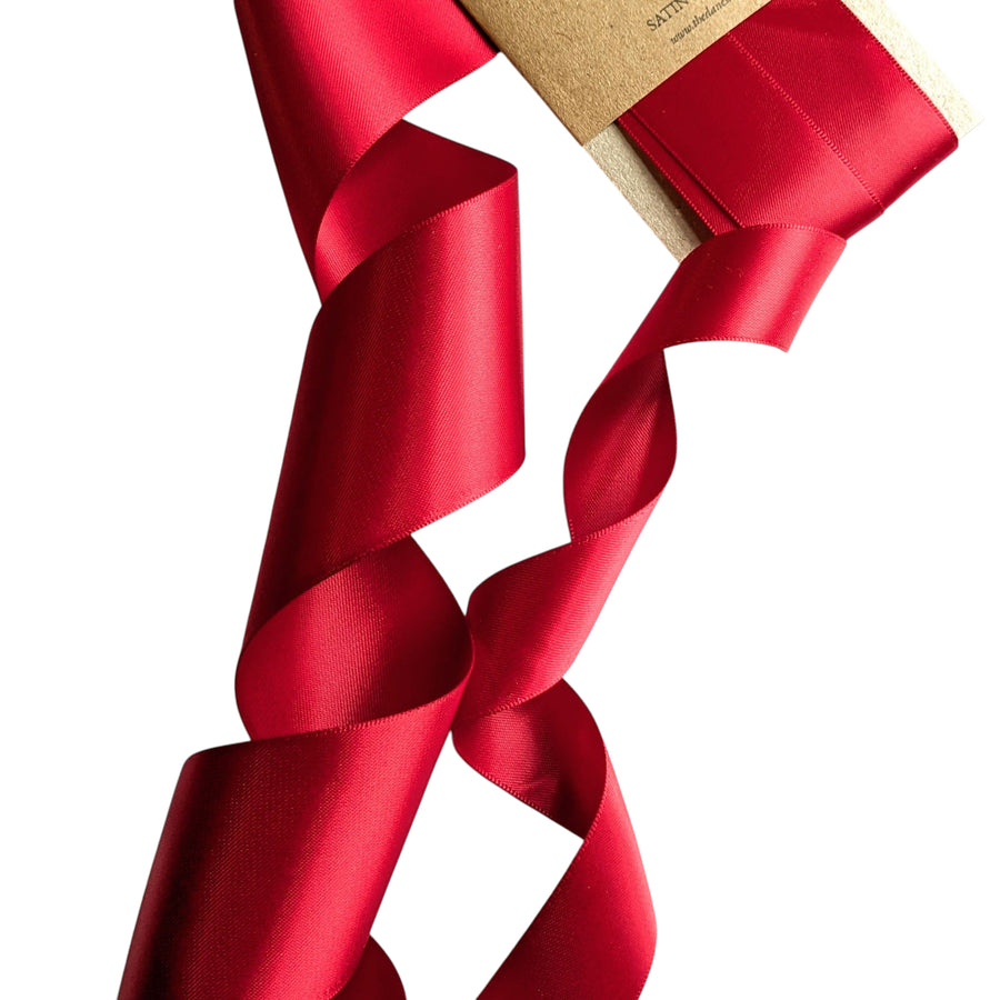 Rich Red Luxury Double Faced Satin Silk Ribbon 3M | 25mm or 50mm - Thedanes.co.uk - Creative & Sustainable Living The Scandinavian Way