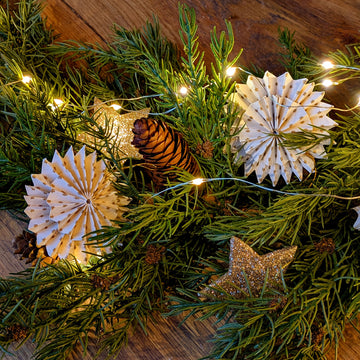 Double Paper Fan Star Christmas Decoration | Boxed Set of 2 - Thedanes.co.uk - Creative & Sustainable Living The Scandinavian Way