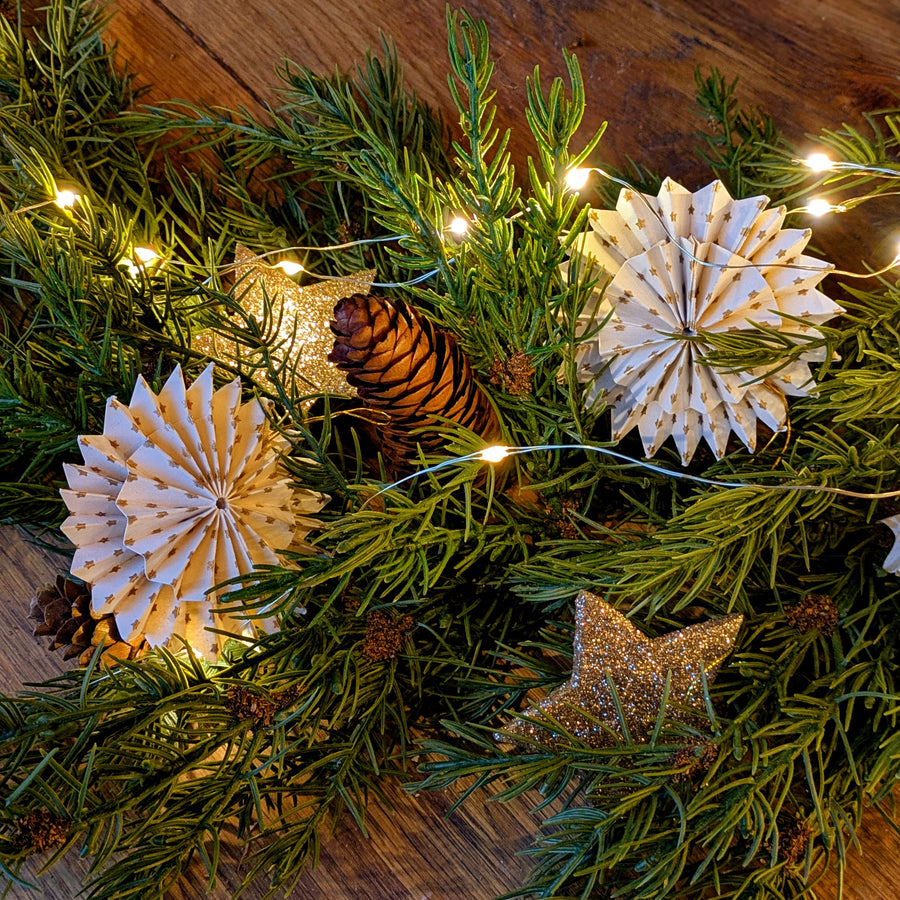 Double Paper Fan Star Christmas Decoration | Boxed Set of 2 - Thedanes.co.uk - Creative & Sustainable Living The Scandinavian Way