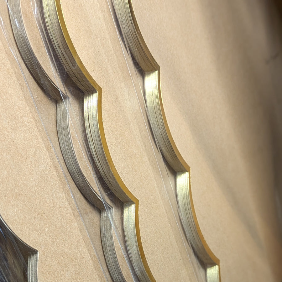 24 Scalloped Brown Kraft Paper Plate Mats w Gold Foil | Meri Meri - Thedanes.co.uk - Creative & Sustainable Living The Scandinavian Way