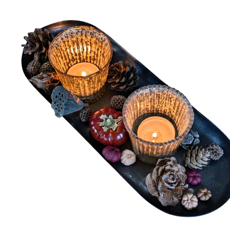 Scandi 'Hygge In A Box' Gift Set | Metal Tray With 2 Glass Votives - Thedanes.co.uk - Creative & Sustainable Living The Scandinavian Way