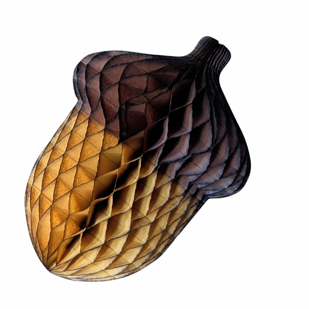 Honeycomb Paper Acorn Decoration | 35cm - Thedanes.co.uk - Creative & Sustainable Living The Scandinavian Way