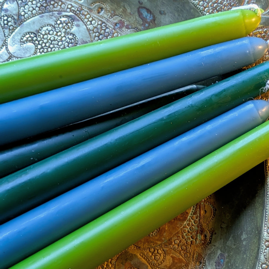 8 Tapered Dinner Candles | Midnight Jewel Colour Mix - Thedanes.co.uk - Creative & Sustainable Living The Scandinavian Way
