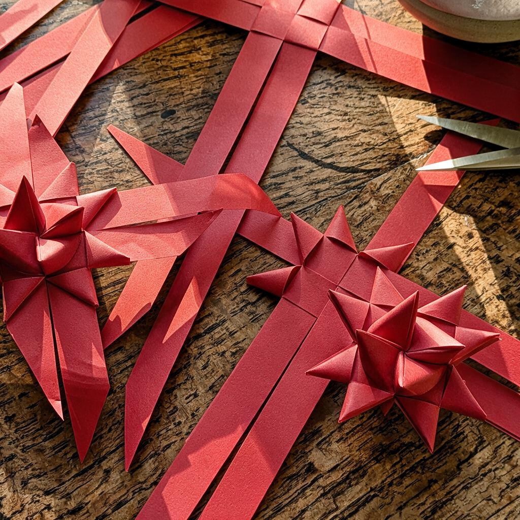 Woven Scandi Paper Star DIY Craft Kit | Red