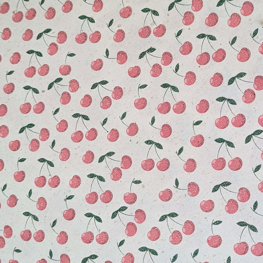 Eco Friendly Gift Wrapping Paper, Grass Fibre 'Cherry' | 57cm x 3M - Thedanes.co.uk - Creative & Sustainable Living The Scandinavian Way