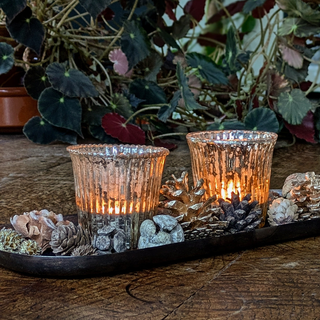 Scandi 'Hygge In A Box' Gift Set | Metal Tray With 2 Glass Votives - Thedanes.co.uk - Creative & Sustainable Living The Scandinavian Way