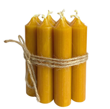 10 Short Dinner Candles | Mustard Yellow - Thedanes.co.uk - Creative & Sustainable Living The Scandinavian Way