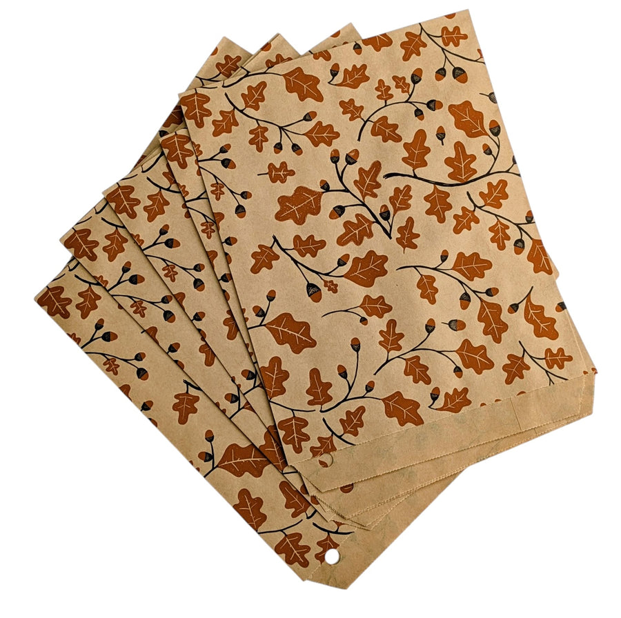 Oak Leaf & Acorn Gift Bags x 10 - Thedanes.co.uk - Creative & Sustainable Living The Scandinavian Way