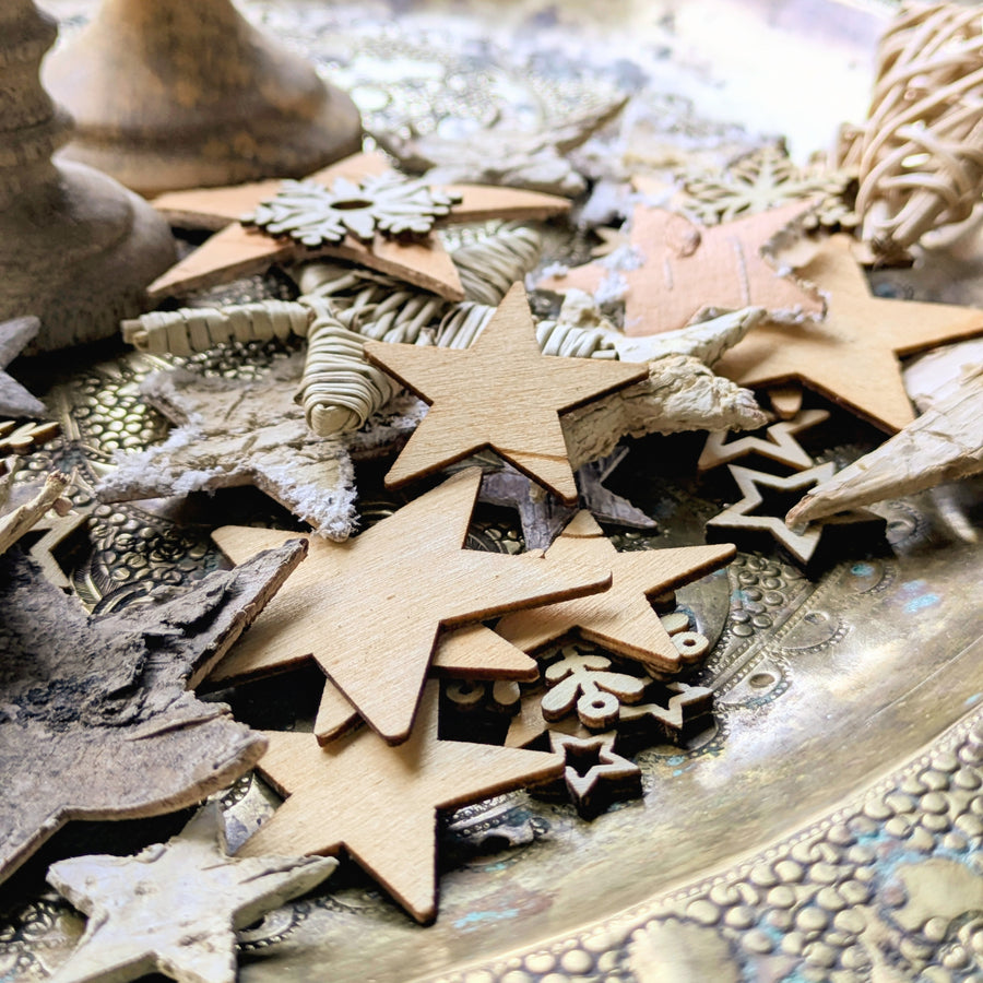Natural Birch Bark & Wooden Star Decorative Accessories - Thedanes.co.uk - Creative & Sustainable Living The Scandinavian Way