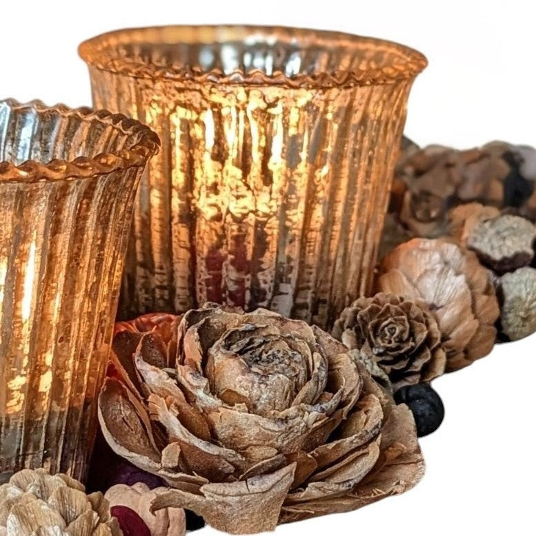 Scandi 'Hygge In A Box' Gift Set | Metal Tray With 2 Glass Votives - Thedanes.co.uk - Creative & Sustainable Living The Scandinavian Way