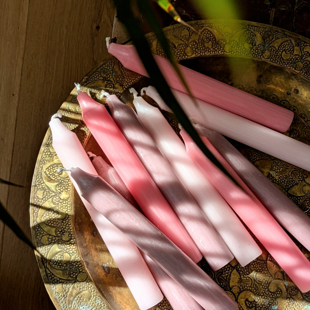 10 Dinner Candles 18cm x 22mm | Summer Pinks - Thedanes.co.uk - Creative & Sustainable Living The Scandinavian Way
