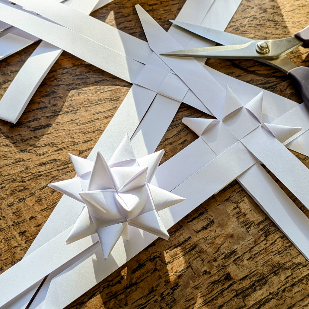 Woven Scandi Paper Star DIY Craft Kit | White - Thedanes.co.uk - Creative & Sustainable Living The Scandinavian Way