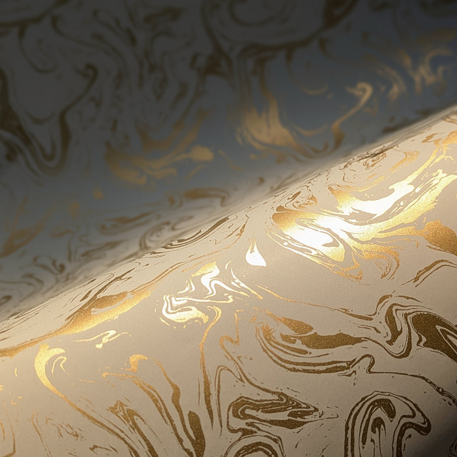 Gold Marble Gift Wrapping Paper| 57cm x 3M Recyclable - Thedanes.co.uk - Creative & Sustainable Living The Scandinavian Way