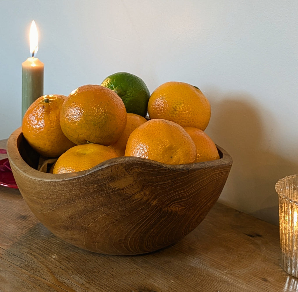 Reclaimed Teak Organic Bowl | 20cm Long - Thedanes.co.uk - Creative & Sustainable Living The Scandinavian Way