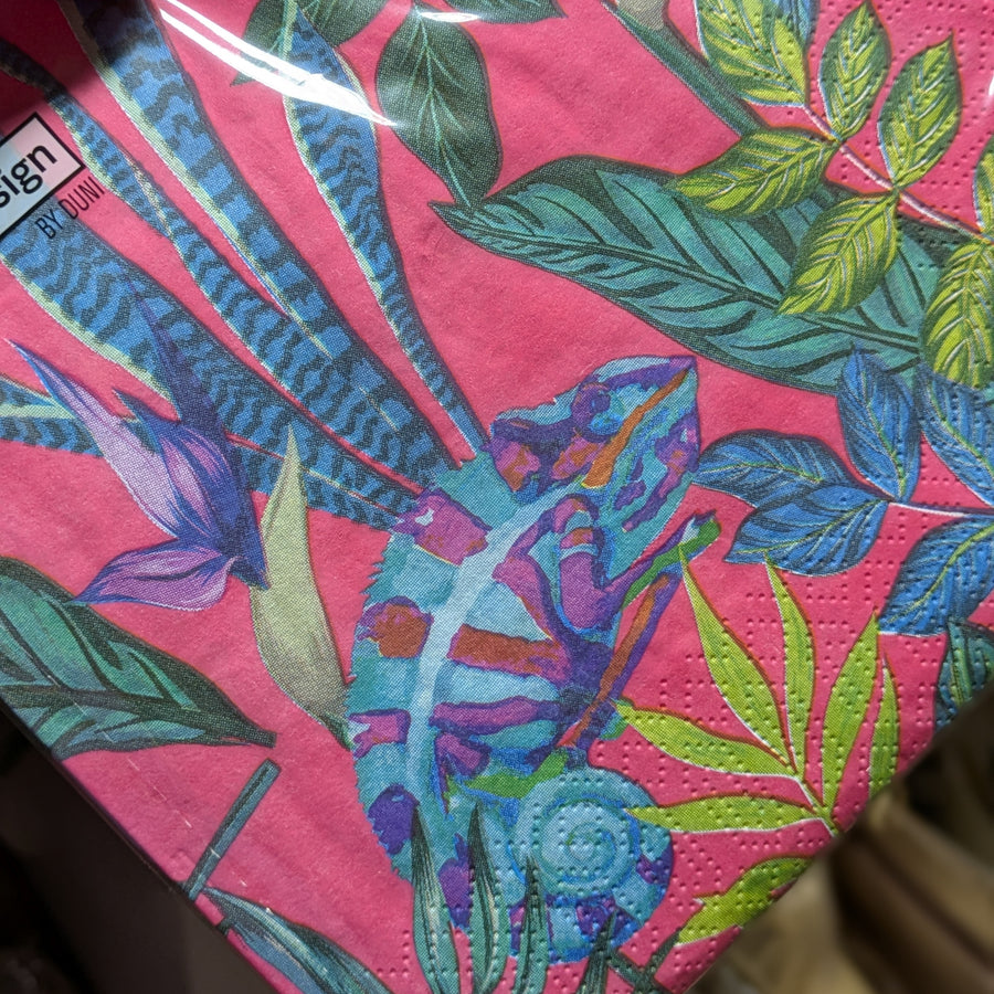 Tropical Chameleon Paper Napkins - Thedanes.co.uk - Creative & Sustainable Living The Scandinavian Way