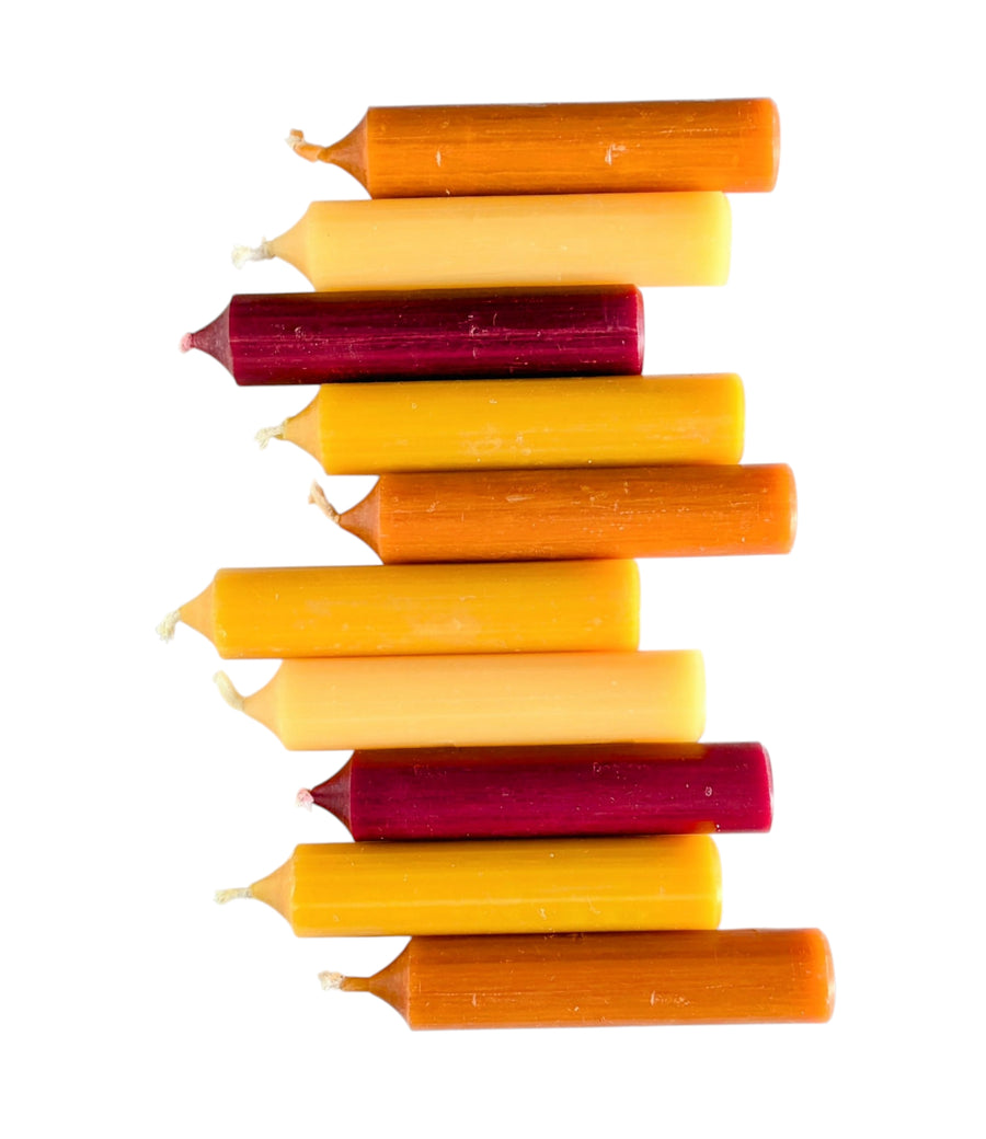 10 Mixed Short Dinner Candles | Rich Golden Autumn - Thedanes.co.uk - Creative & Sustainable Living The Scandinavian Way