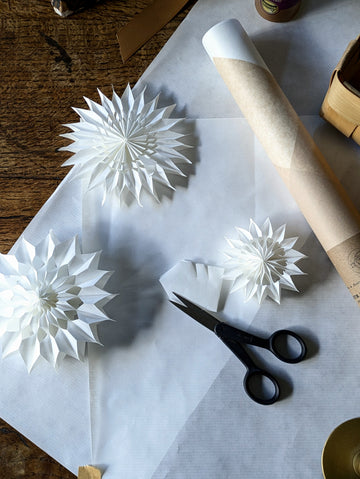 White Crafts Paper, 3M Roll| Paper Star & Snowflake Paper - Thedanes.co.uk - Creative & Sustainable Living The Scandinavian Way