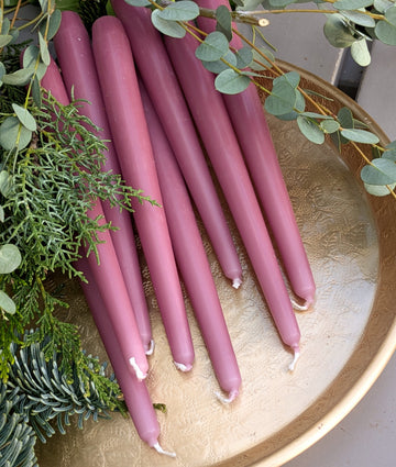 8 Rustic Rose Green Tapered Dinner Candles - Thedanes.co.uk - Creative & Sustainable Living The Scandinavian Way