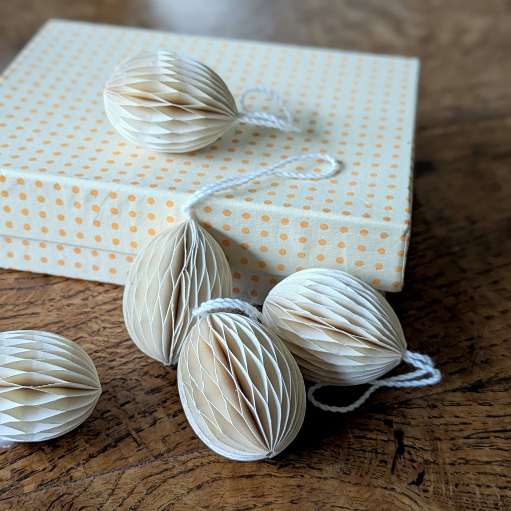 10 Paper Honeycomb Easter Egg Decorations | Fair Trade - Thedanes.co.uk - Creative & Sustainable Living The Scandinavian Way