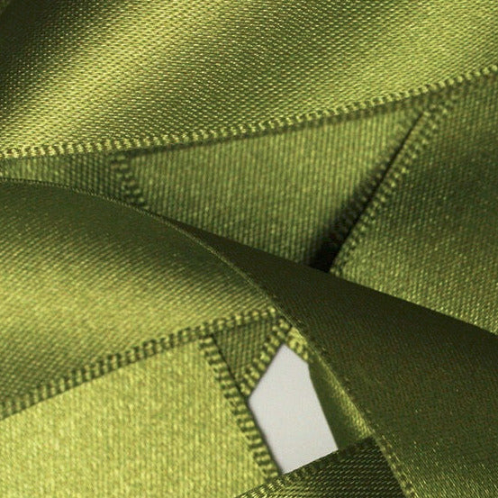 Willow Green Luxury Double Faced Satin Silk Ribbon | 25mm x 3M