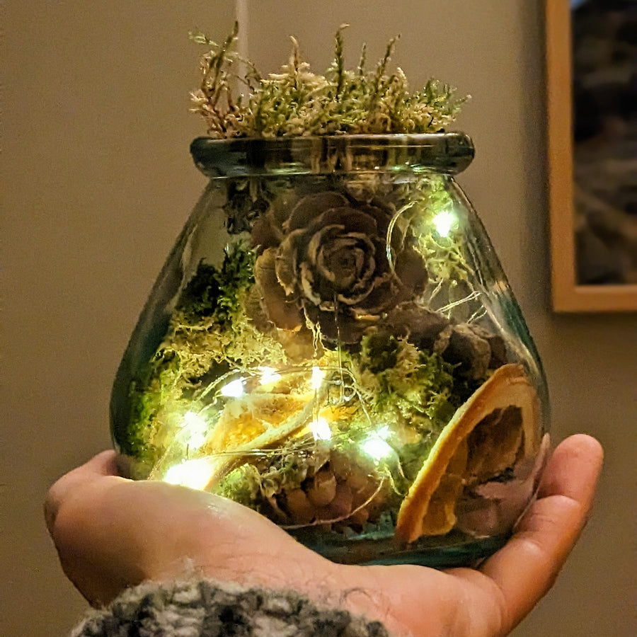 Scandi Christmas 'Hygge In A Box' Gift Set |  Recycled Glass Candle Jar With LED Lights - Thedanes.co.uk - Creative & Sustainable Living The Scandinavian Way