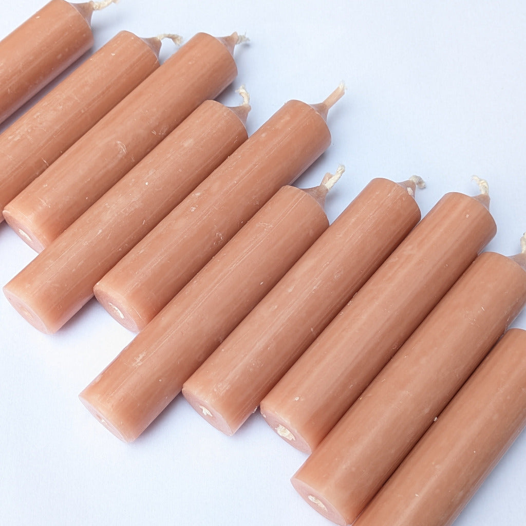 10 Short Dinner Candles | Salmon Pink - Thedanes.co.uk - Creative & Sustainable Living The Scandinavian Way