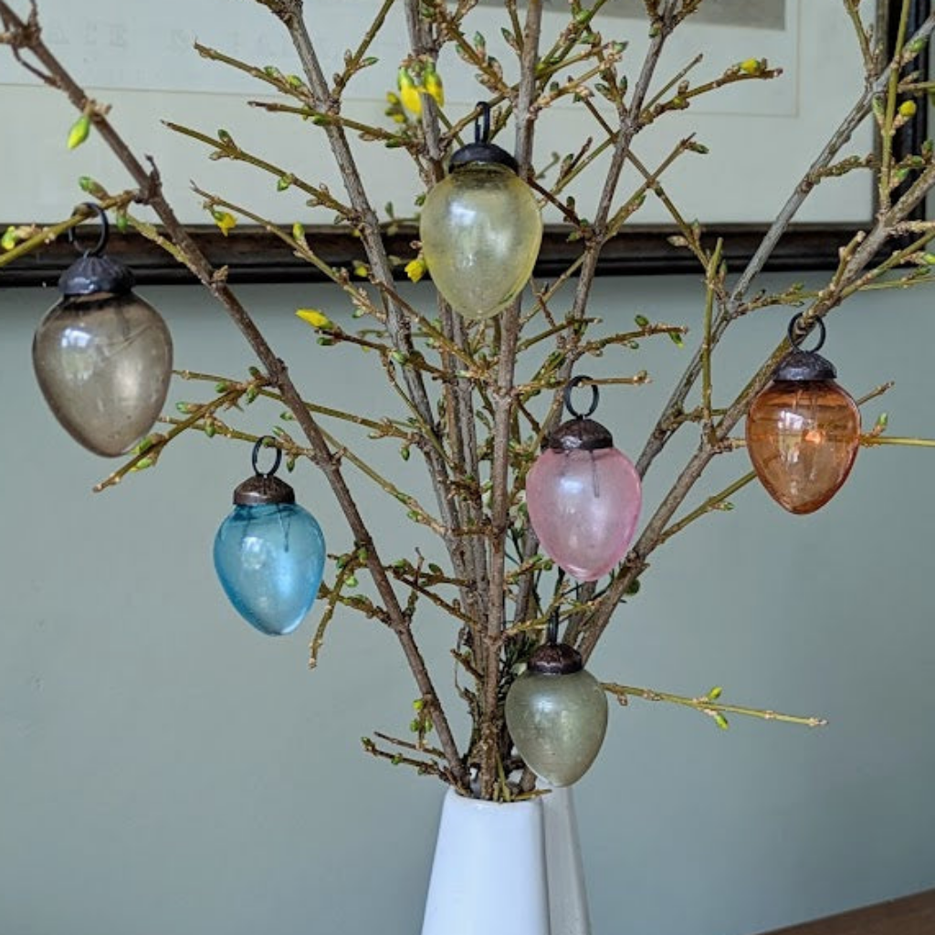 Glass Easter Egg Decorations 3cm | Set of 6 - Thedanes.co.uk - Creative & Sustainable Living The Scandinavian Way