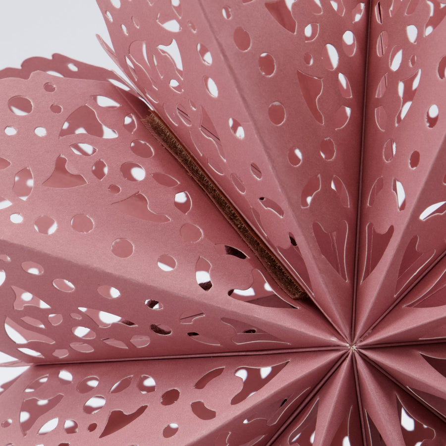 Dusty Rose Star Lace Paper Lantern | 40cm - Thedanes.co.uk - Creative & Sustainable Living The Scandinavian Way