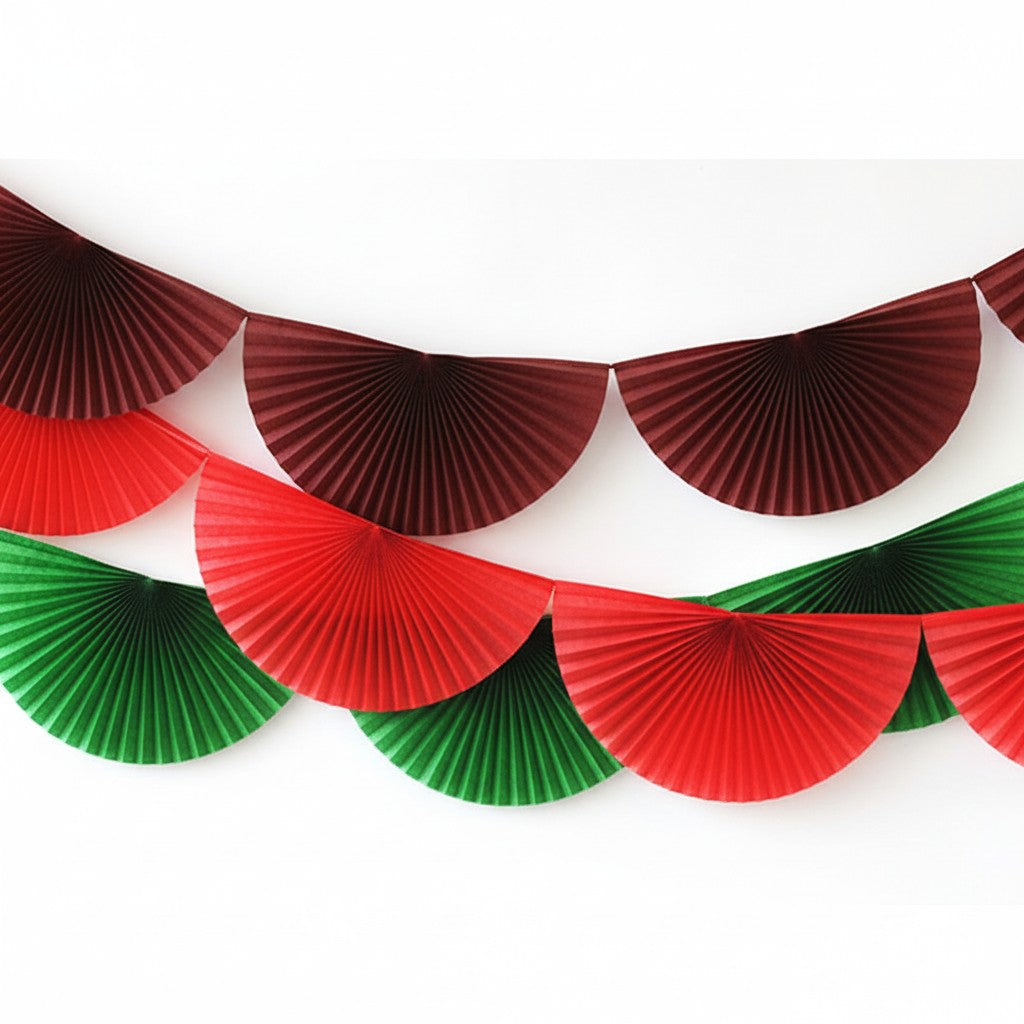 Tissue Paper Fan Garland - Assorted Colours - Thedanes.co.uk - Creative & Sustainable Living The Scandinavian Way