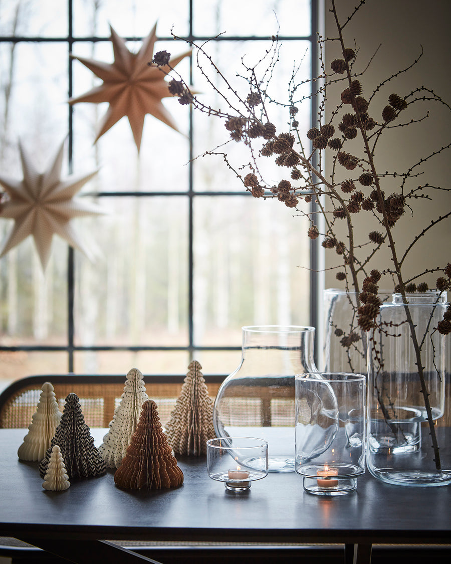White Christmas Paper Trees Decorations | Set of Two - Thedanes.co.uk - Creative & Sustainable Living The Scandinavian Way