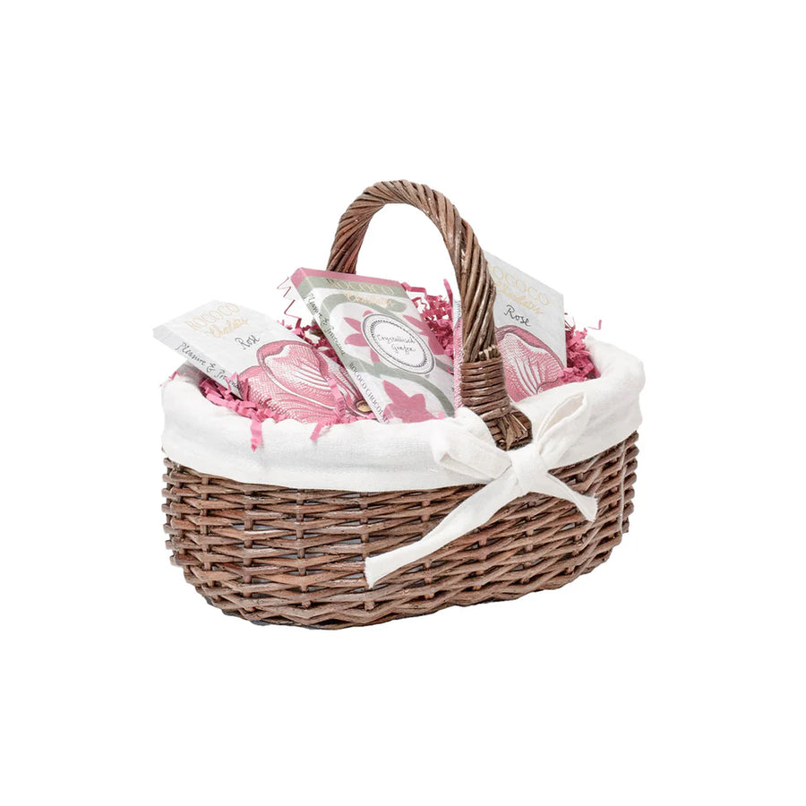 Wicker Gift Basket with Cotton Liner | Set of Two - Thedanes.co.uk - Creative & Sustainable Living The Scandinavian Way