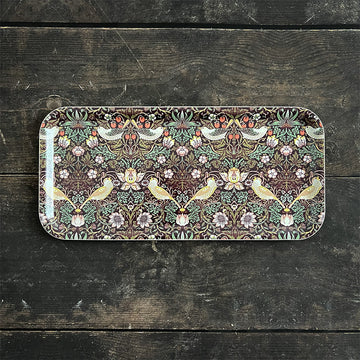 Scandinavian Birch Veneer Tray | William Morris Strawberry Thief 32cm x 15Cm - Thedanes.co.uk - Creative & Sustainable Living The Scandinavian Way