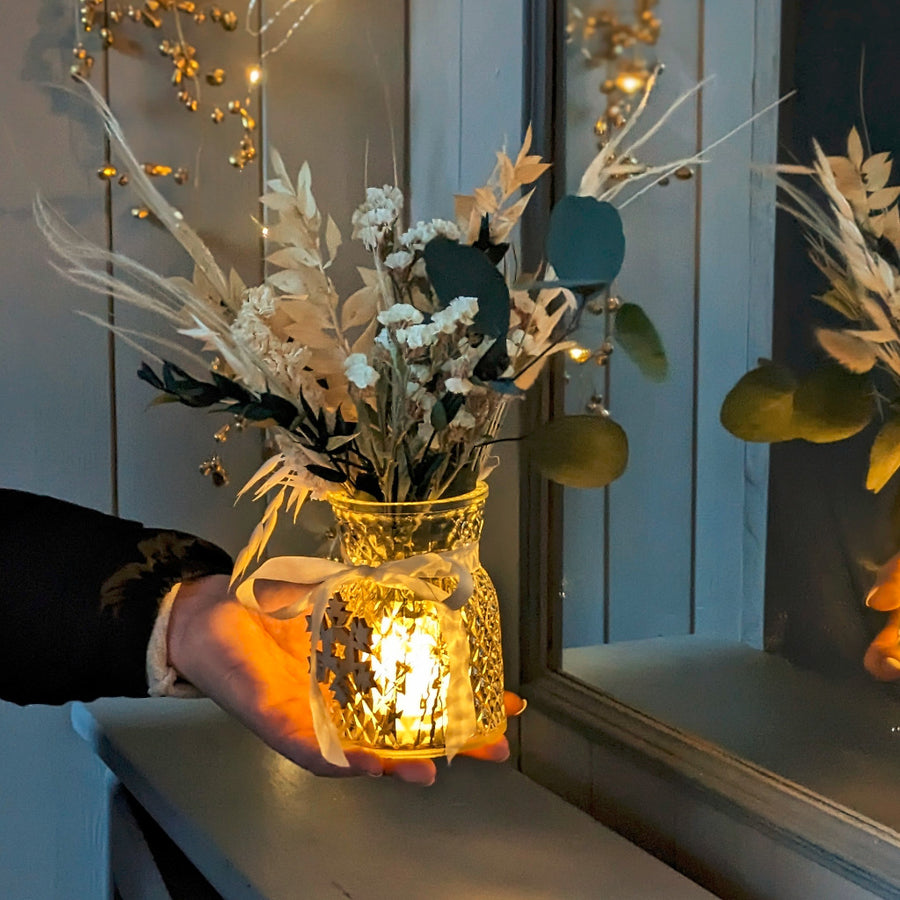 Winter Dried Flowers With Eucalyptus Glow Vase - Thedanes.co.uk - Creative & Sustainable Living The Scandinavian Way