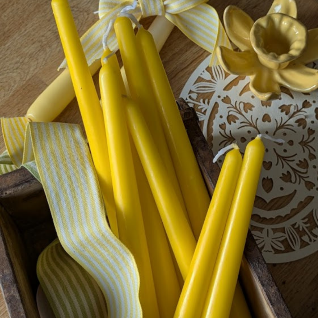 8 Yellow Tapered Dinner Candles - Thedanes.co.uk - Creative & Sustainable Living The Scandinavian Way