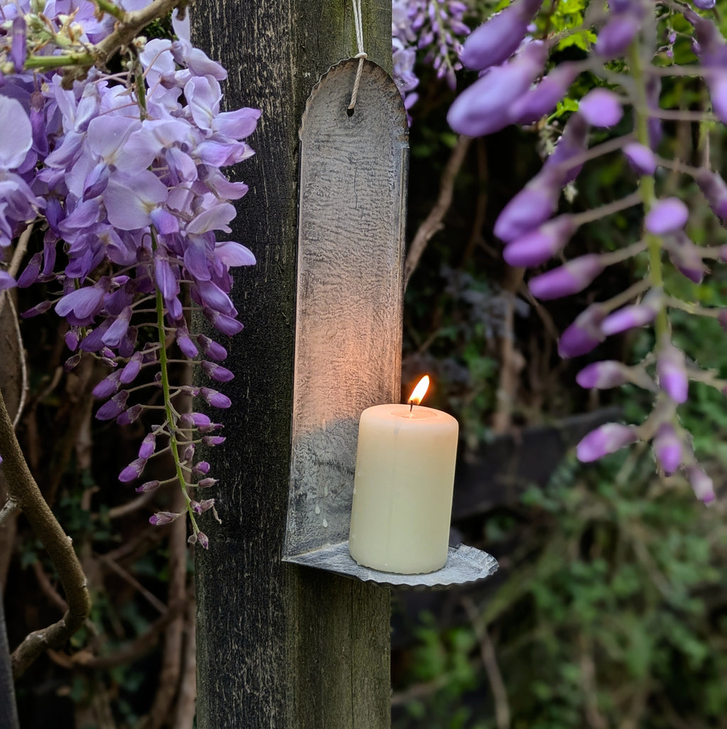 Zinc Pillar Candle Wall Sconce - Thedanes.co.uk - Creative & Sustainable Living The Scandinavian Way