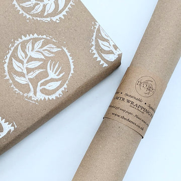 100% Recycled Matt Brown Kraft Wrapping Paper - 10m - The Danes