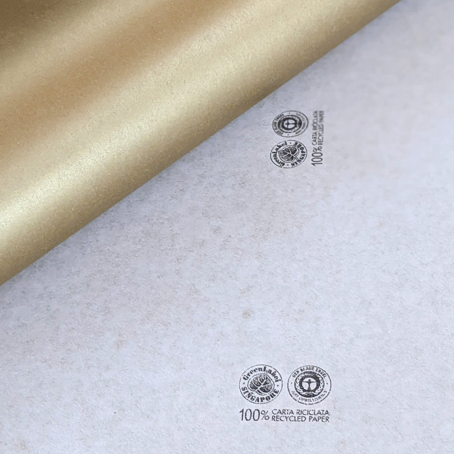 TRADE | Gold Wrapping Paper - 3M x 50cm | 100% Recycled - Thedanes.co.uk - Creative & Sustainable Living The Scandinavian Way