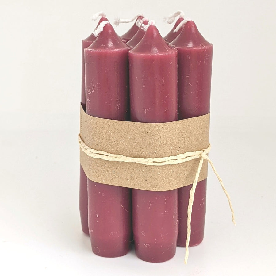 10 Short Dinner Candles | Maroon - Thedanes.co.uk - Creative & Sustainable Living The Scandinavian Way