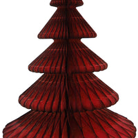 Maroon Honeycomb Paper Christmas Trees - 2 Sizes - Thedanes.co.uk - Creative & Sustainable Living The Scandinavian Way