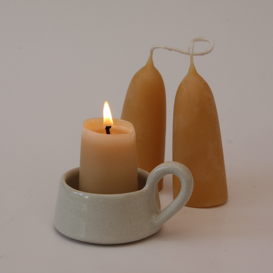 Gift Set | Beeswax Candles & Ceramic Candle Cup Holder Gift Set - Thedanes.co.uk - Creative & Sustainable Living The Scandinavian Way