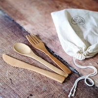 Bamboo Cutlery Sets - Knife, Fork & Spoon - Thedanes.co.uk - Creative & Sustainable Living The Scandinavian Way
