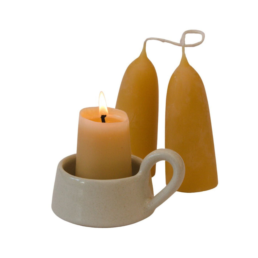 Gift Set | Beeswax Candles & Ceramic Candle Cup Holder Gift Set - Thedanes.co.uk - Creative & Sustainable Living The Scandinavian Way