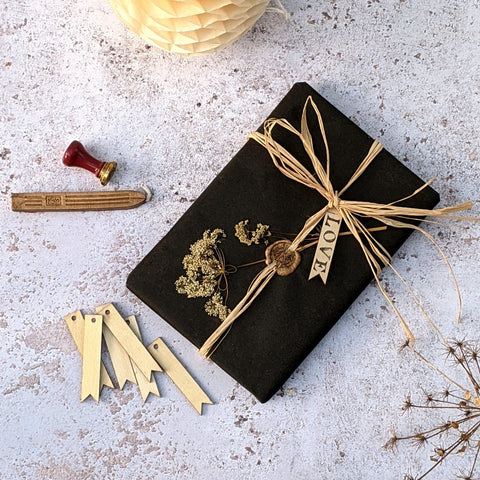 Black Kraft Wrapping Paper Recyclable The Danes
