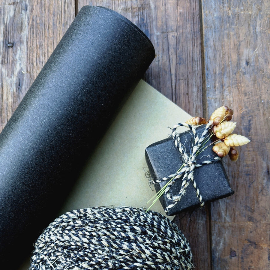Black Kraft Wrapping Paper - Recyclable - The Danes