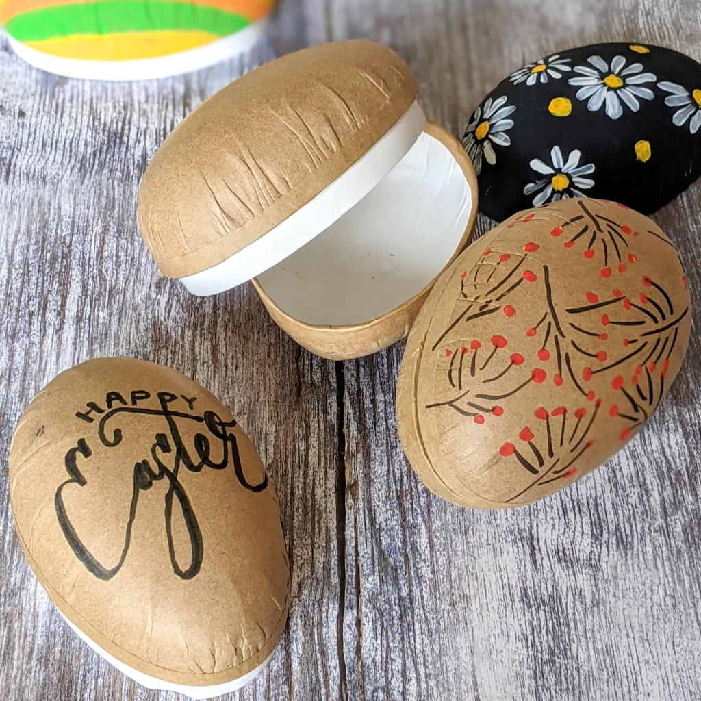 Easter Egg Kraft Paper Mache Containers - Fillable - Thedanes.co.uk - Creative & Sustainable Living The Scandinavian Way