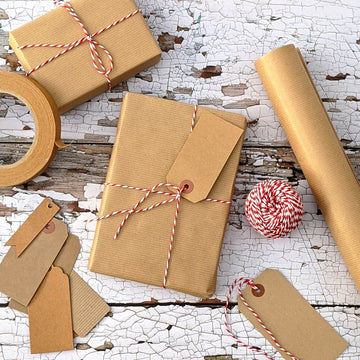 Brown Paper Packages Tied With String - Gift Wrap Set - The Danes