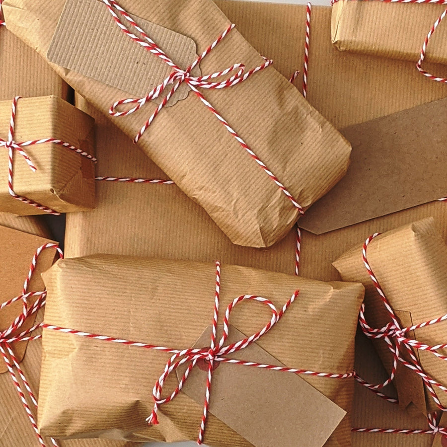 String Wrapping Paper Buy Brown Wrapping Paper Gift Set Tied With String – The Danes