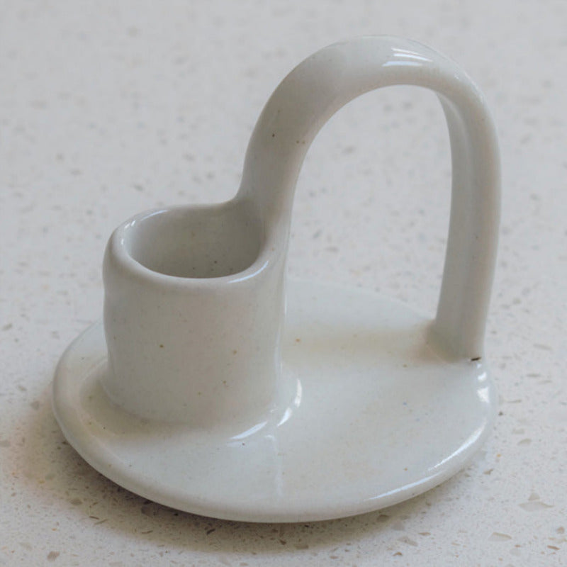 Ceramic Wee Willy Winkie Candle Holder - Milk White - Thedanes.co.uk - Creative & Sustainable Living The Scandinavian Way